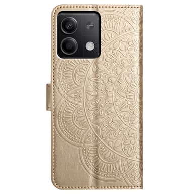 SKALO Xiaomi Redmi Note 13 5G Mandala lompakkokotelo - Kulta