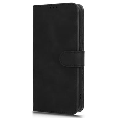 SKALO Samsung Xcover 7 Matt PU Nahka lompakkokotelo - Musta