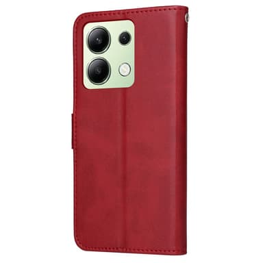 SKALO Xiaomi Redmi Note 13 4G PU-nahkainen Lompakkokotelo - Punainen
