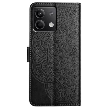 SKALO Xiaomi Redmi Note 13 5G Mandala lompakkokotelo - Musta