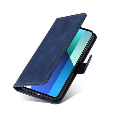 SKALO Xiaomi Redmi Note 13 4G PU-nahkainen Lompakkokotelo - Sininen