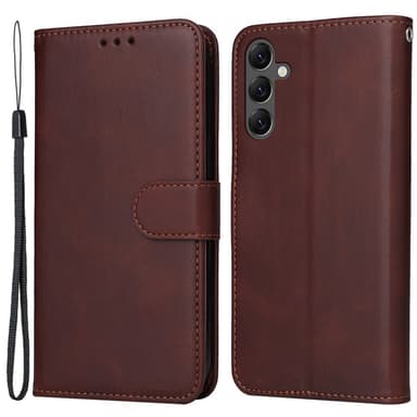 SKALO Samsung A25 5G PU-nahkainen Lompakkokotelo - Ruskea