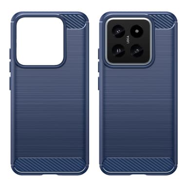 SKALO Xiaomi 14 5G Armor Carbon Iskunkestävä TPU suojakuori - Sininen