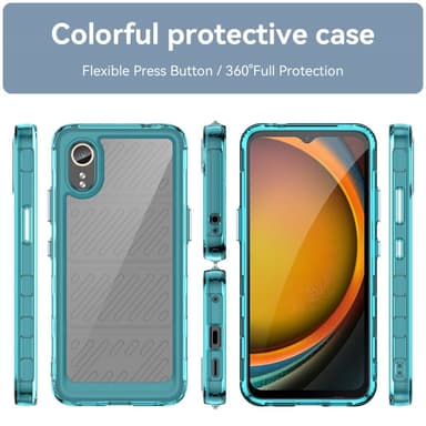 SKALO Samsung Xcover 7 Armor Hybrid Bumper Suojakuori - Turkoosi