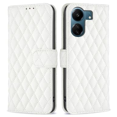 SKALO Xiaomi Redmi 13C 4G BINFEN COLOR Tikattu Lompakko - Valkoinen
