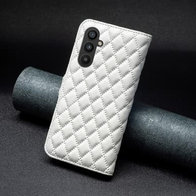 SKALO Samsung A25 5G BINFEN COLOR Tikattu Lompakko - Valkoinen