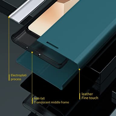 SKALO Xiaomi Redmi Note 13 Pro 5G Ultraslim PU nahkakotelo - Musta