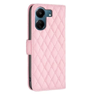 SKALO Xiaomi Redmi 13C 4G BINFEN COLOR Tikattu Lompakko - Pinkki