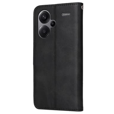 SKALO Xiaomi Redmi Note 13 Pro+ PU-nahkainen Lompakkokotelo - Musta