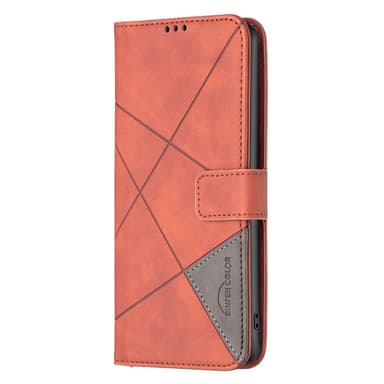 OnePlus 12 5G BINFEN COLOR Kohokuvioitu Lompakkokotelo - Ruskea