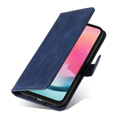 SKALO Samsung A25 5G PU-nahkainen Lompakkokotelo - Sininen