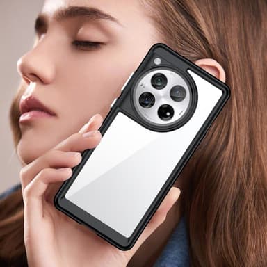 SKALO OnePlus 12 5G Väri Puskurin Suojakuori - Musta