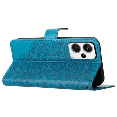 SKALO Xiaomi Redmi Note 13 Pro+ Mandala lompakkokotelo - Sininen