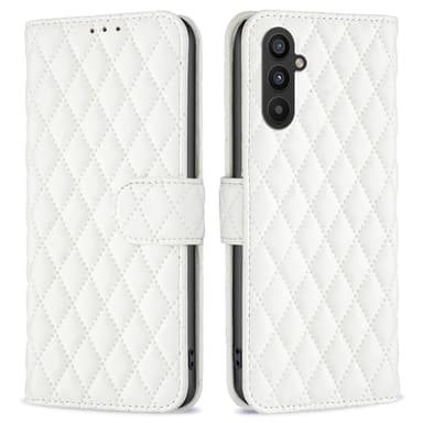 SKALO Samsung A25 5G BINFEN COLOR Tikattu Lompakko - Valkoinen