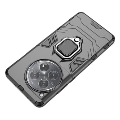 SKALO OnePlus 12 5G Armor Hybridi metallirengas kuori - Musta