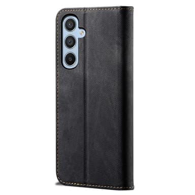 SKALO Samsung A25 5G Jeans Lompakkokotelo - Musta