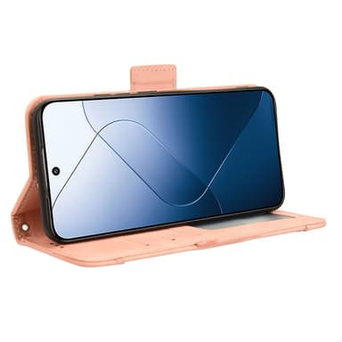 SKALO Xiaomi 14 5G 6-lokeroa Lompakkokotelo - Pinkki