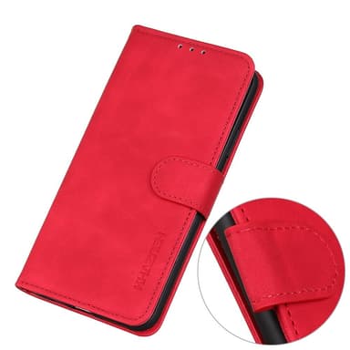 SKALO OnePlus 12 5G KHAZNEH Lompakkokotelo PU-nahasta - Punainen