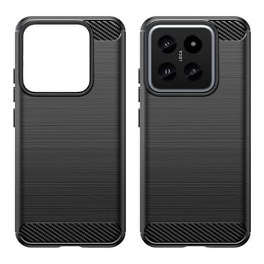 SKALO Xiaomi 14 5G Armor Carbon Iskunkestävä TPU suojakuori - Musta