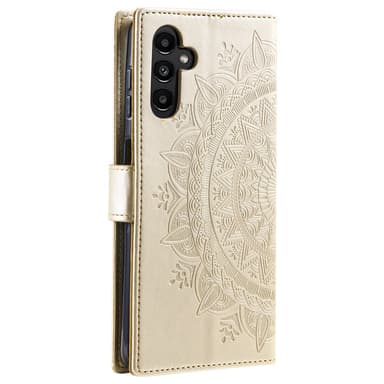 SKALO Samsung A25 5G Mandala lompakkokotelo - Kulta