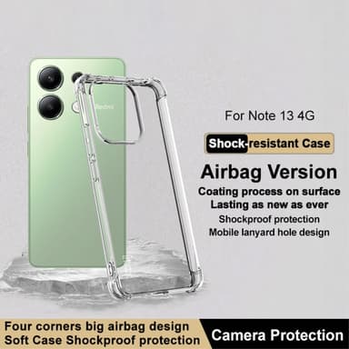 IMAK Xiaomi Redmi Note 13 4G Erittäin vahva TPU-kuori
