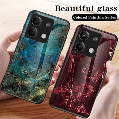 SKALO Xiaomi Redmi Note 13 5G Marmori karkaistu lasi TPU-suojakuori - #4