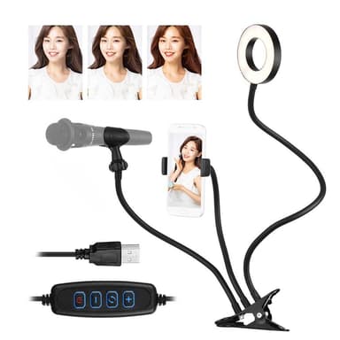 Selfie Ring Light -pidin Lazy Bracket LED-valo Live Stream