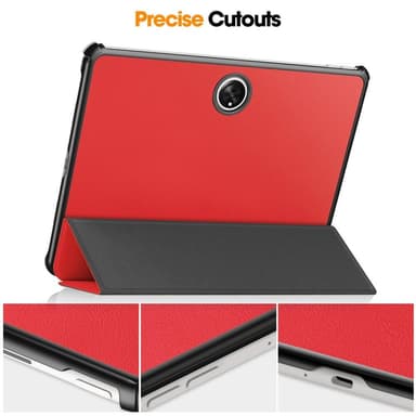 OnePlus Padille Tri-fold Stand Wake/Sleep Cover Tablet-kotelo - Punainen