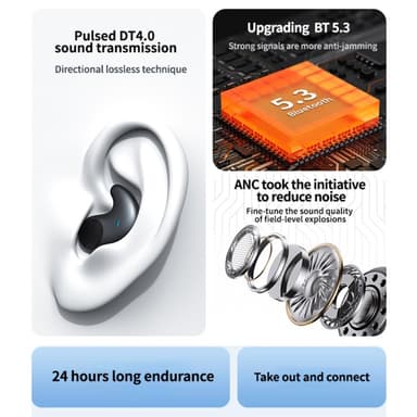 Sleep-kuulokkeet korvassa nukkumaan Bluetooth-kuulokkeilla - musta