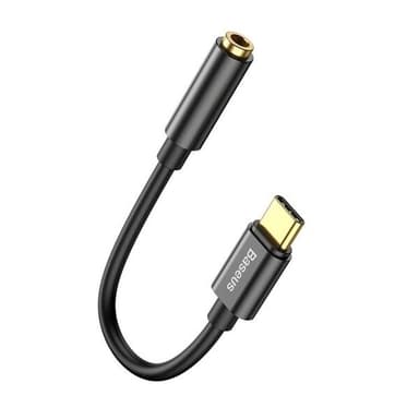 Baseus L54 USB-C - 3,5 mm Sovitin Musta