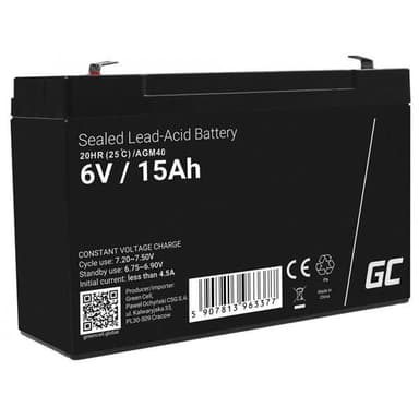 Green Cell AGM VRLA Akku 6V 15Ah
