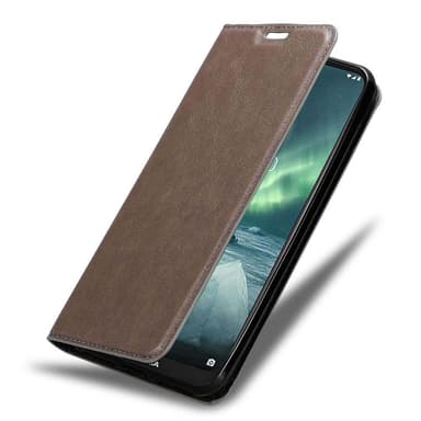 Nokia 7.2 Suojakuori Lompakkokotelo (Ruskea)