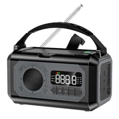 käsikampi Radio 12000mAh Power Bank Akku taskulamppu Aurinkolataus