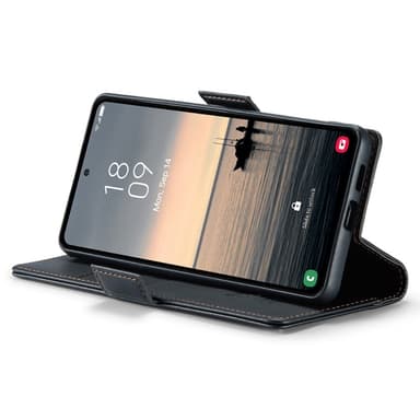 CASEME Retro Lompakkokotelo Samsung Galaxy S23 FE - Musta