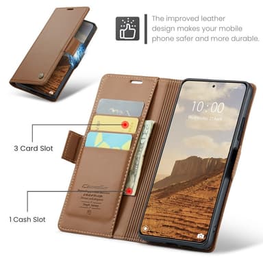 CASEME Retro Lompakkokotelo Xiaomi 14