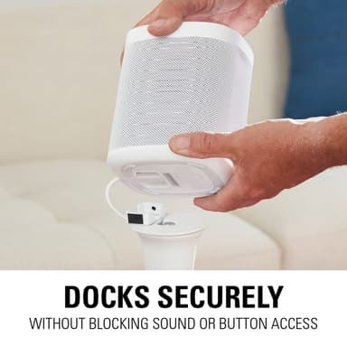 SANUS Floor Stand for Sonos One SL Play:1 Play:3 Pair White