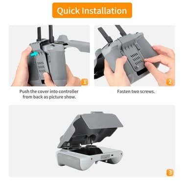 SUNNYLIFE kova suojakotelo DJI RC 2 kaukosäätimelle - Harmaa