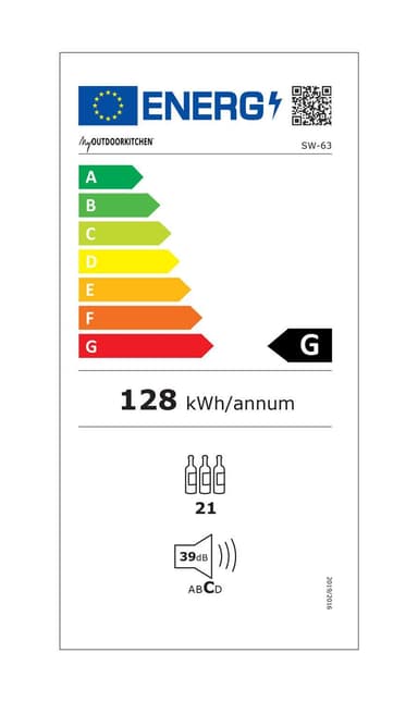 Nordic Line Musta - Ulkokeittiö Vapaasti seisova jääkaappi
