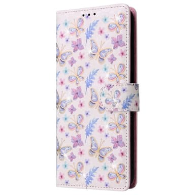 Samsung Galaxy A35 5G -nahkakotelo RFID-esto korttipaikoilla Puhelimen suojus - Butterfly Flower