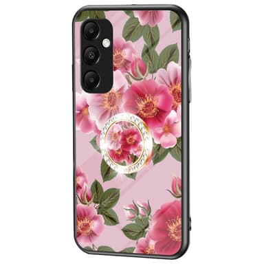 Samsung Galaxy A35 5G:lle Karkaistu lasikuori rengaskannatinpuhelin kansi - Glamoröösi Pioni