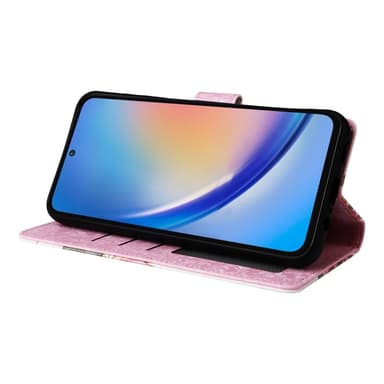 Samsung Galaxy A35 5G -nahkakotelo RFID-esto korttipaikoilla Puhelimen suojus - Kukka
