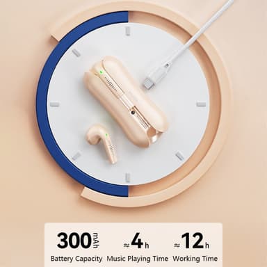 WEKOME Kuulokkeet Kuulokkeet Bluetooth 5.3 Stereo - Beige