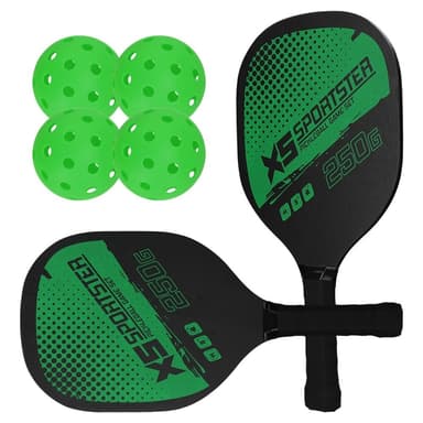 Pickle Ball -mailasarja, 2 mailaa, 4 suolakurkkupalloa