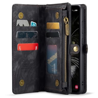 CASEME Samsung Galaxy A35 5G 2-in-1 lompakkokotelolle - Musta