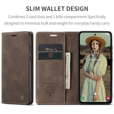 CASEME Retro Lompakkokotelo Samsung Galaxy A35