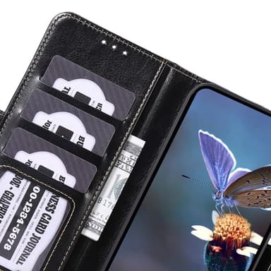 ABEEL Samsung Galaxy A55 5G -nahkamagneettikotelo Crazy Horse -tekstuurilla