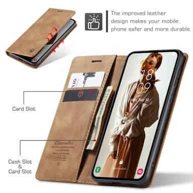 CASEME Retro Lompakkokotelo Samsung Galaxy A35