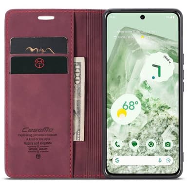 CaseMe FlipCase 013 Google Pixel 8a - Viininpunainen
