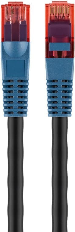 Goobay CAT 6 patch-kaapeli ulkoreititykseen, U / UTP, musta