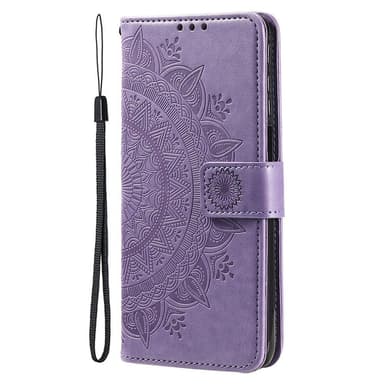 SKALO iPhone 15 Pro Mandala lompakkokotelo - Violetti